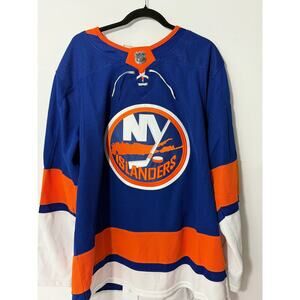 New York Islanders NHL Hockey Jersey Blue Orange Adidas Size 54 Lace-Up NWT $180